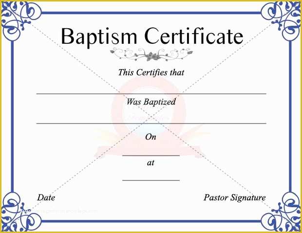 Baptism Template Free Download Of Baptism Certificate Templates