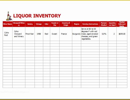 Bar Inventory Templates Free Of 24 Free Inventory Templates for Excel and Word You Must Have