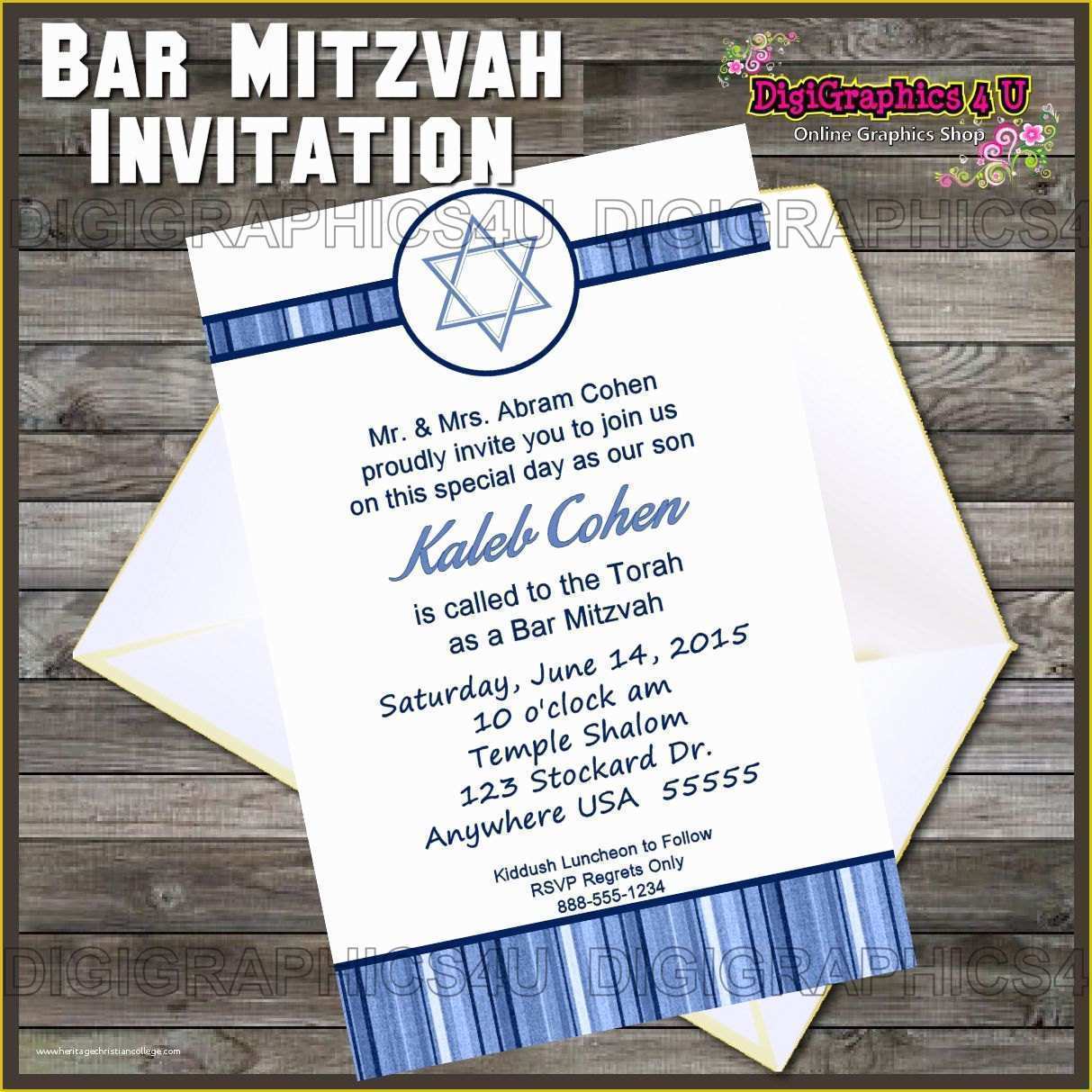 Bar Mitzvah Invitation Templates Free Of Bar Mitzvah Invitation
