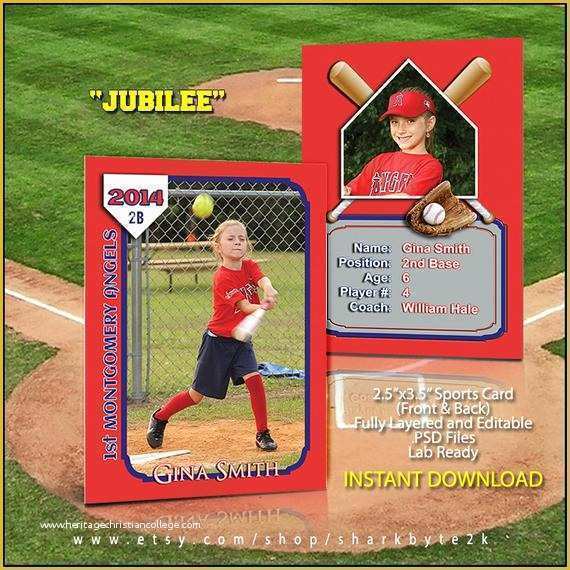 Baseball Card Template Photoshop Free Of 2017 Baseball Sports Trader Card Template for Shop