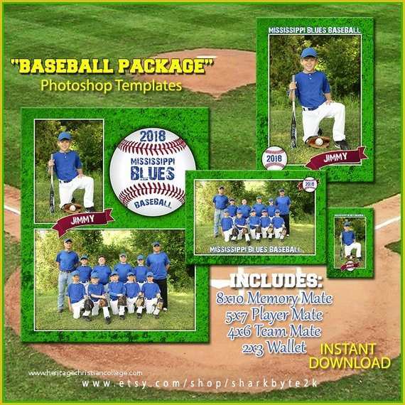 Baseball Card Template Photoshop Free Of 2017 Baseball Template Package for Shop Includes 8x10