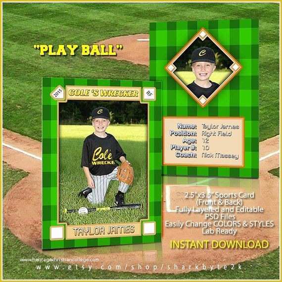 Baseball Card Template Photoshop Free Of Baseball Card Design Template Gdesportfo