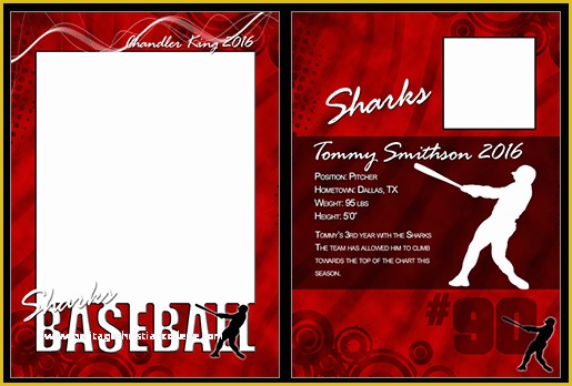Baseball Card Template Photoshop Free Of Baseball Cutout Trading Card Shop &amp; Elements