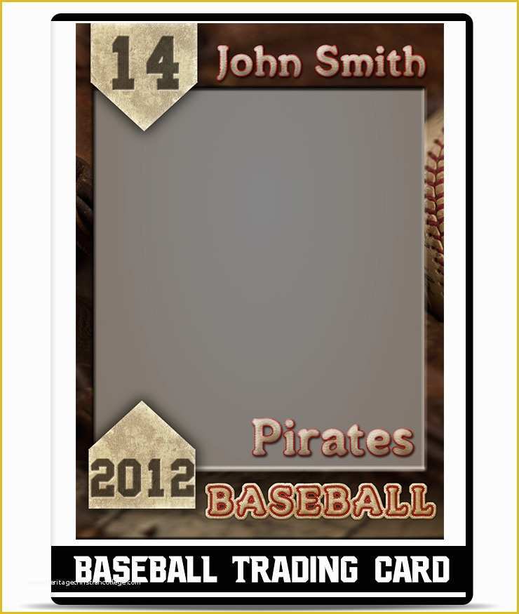 Baseball Card Template Photoshop Free Of Baseball – Trading Card Template