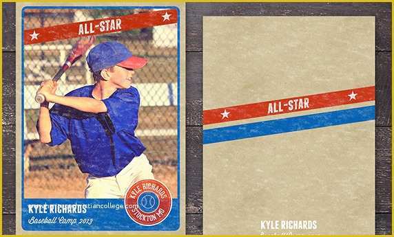 Baseball Card Template Photoshop Free Of Graphy Card Template Retro Sports Baseball