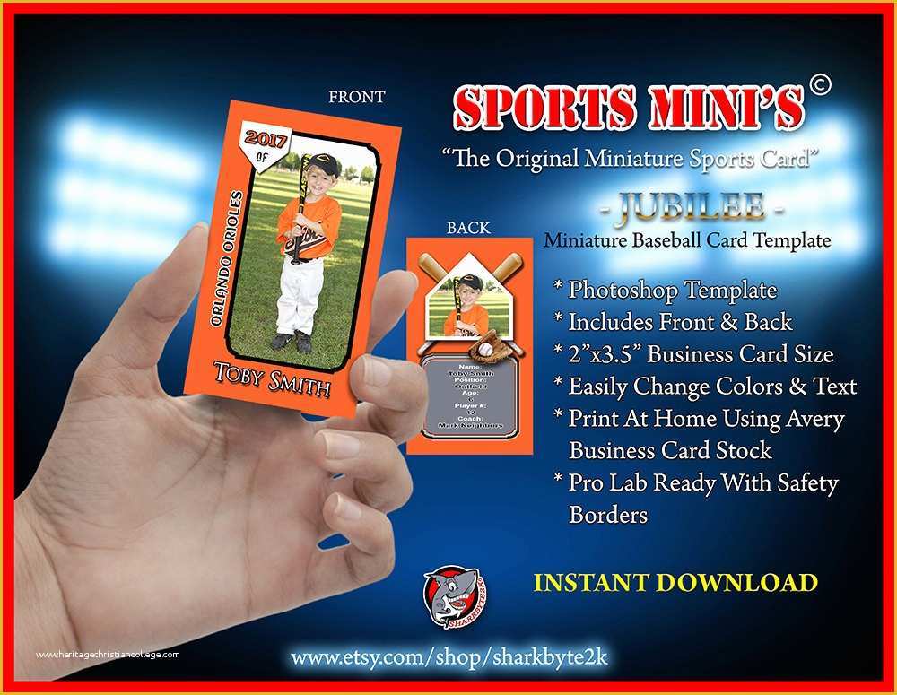 Baseball Card Template Photoshop Free Of Miniature Baseball Card Shop Template for Printing On