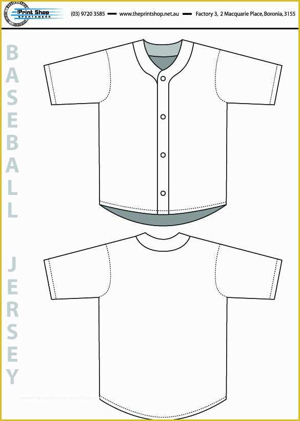 Baseball Jersey Vector Template Free Of Baseball Jersey Template