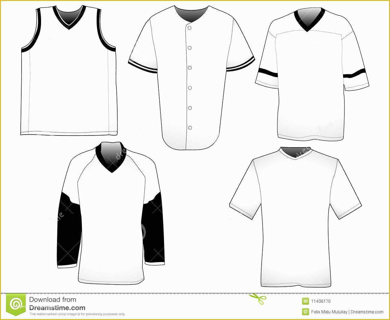 Baseball Jersey Vector Template Free Of Sport Jerseys Templates Stock Image