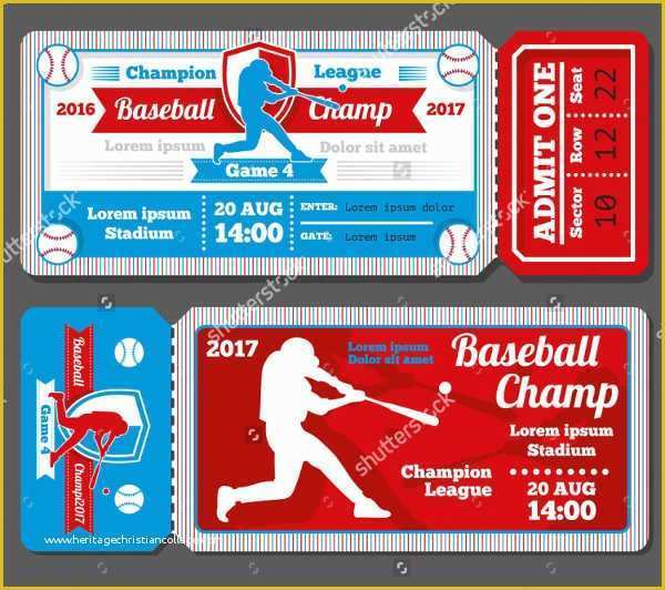 Baseball Ticket Invitation Template Free Of Baseball Ticket Template