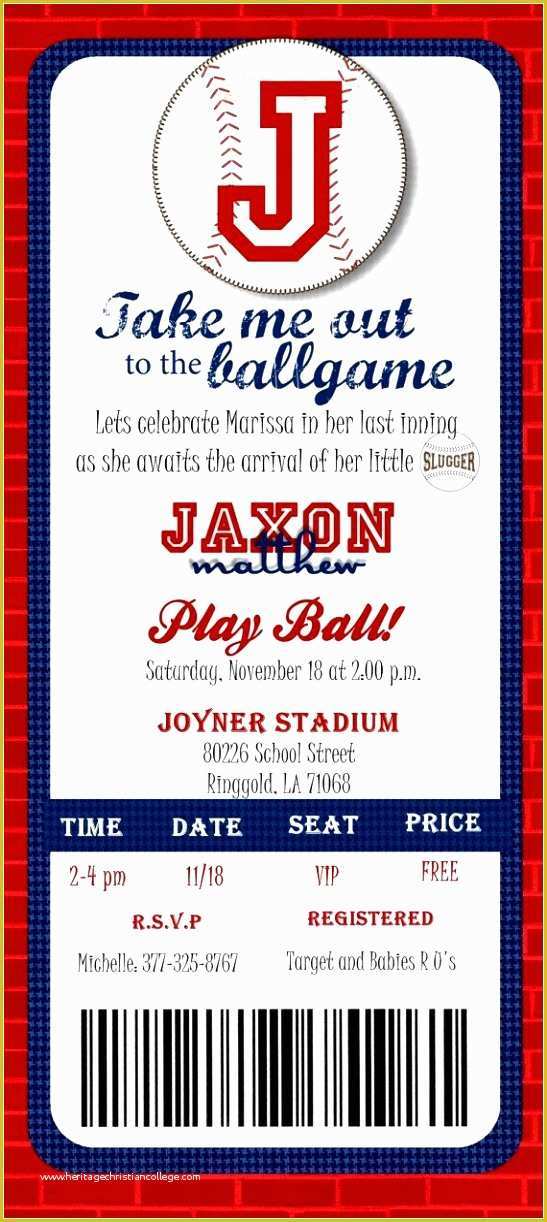 Baseball Ticket Template Free Download Of 10 Baseball Ticket Invitation Template Free Ewatc