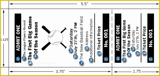 Baseball Ticket Template Free Download Of Baseball Ticket Clipart