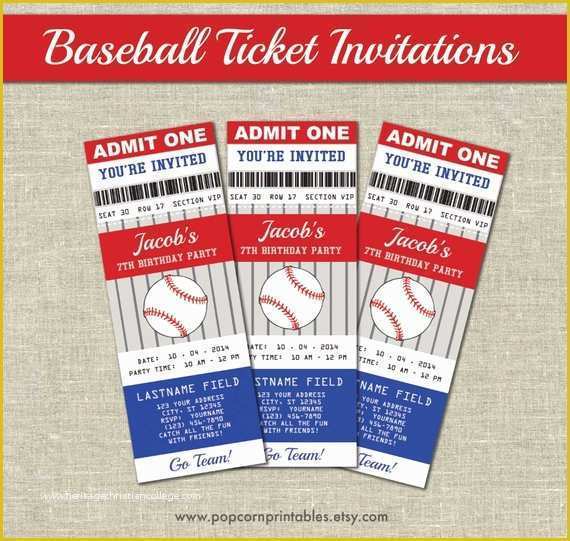 Baseball Ticket Template Free Download Of Baseball Ticket Invitations Printables Editable Text Pdf
