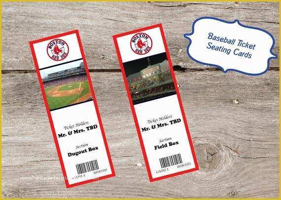 Baseball Ticket Template Free Download Of Baseball Ticket Place Cards Perfect for A Sports themed