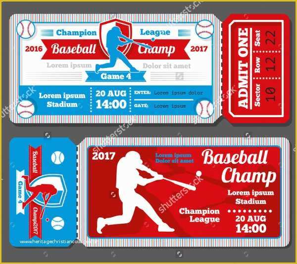 Baseball Ticket Template Free Download Of Baseball Ticket Template