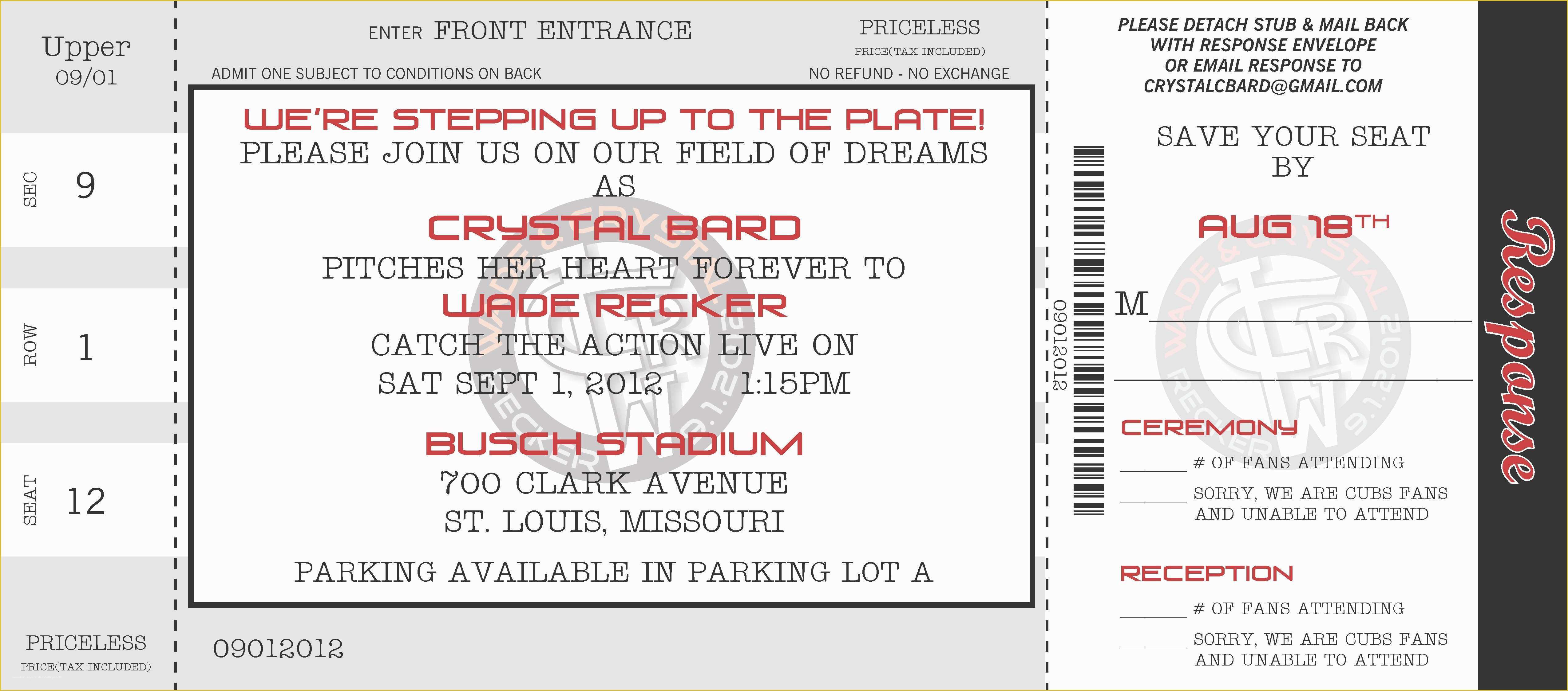 Baseball Ticket Template Free Download Of New Baseball Ticket Invitation Template Free Download