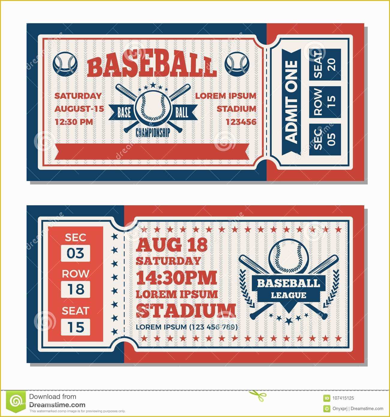 Baseball Ticket Template Free Download Of Tickets Design Template at Baseball tournament Stock