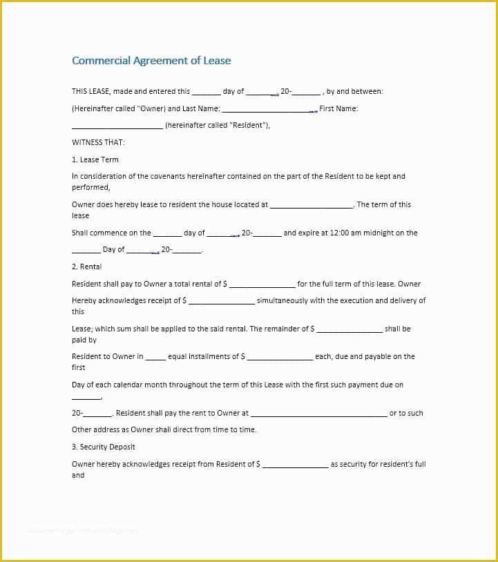 Basic Commercial Lease Agreement Template Free Of 26 Free Mercial Lease Agreement Templates Template Lab