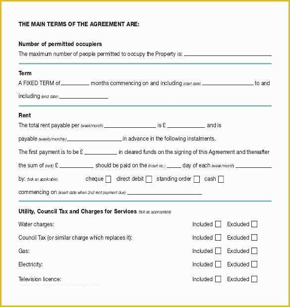 Basic Commercial Lease Agreement Template Free Of Basic Rental Agreement Template