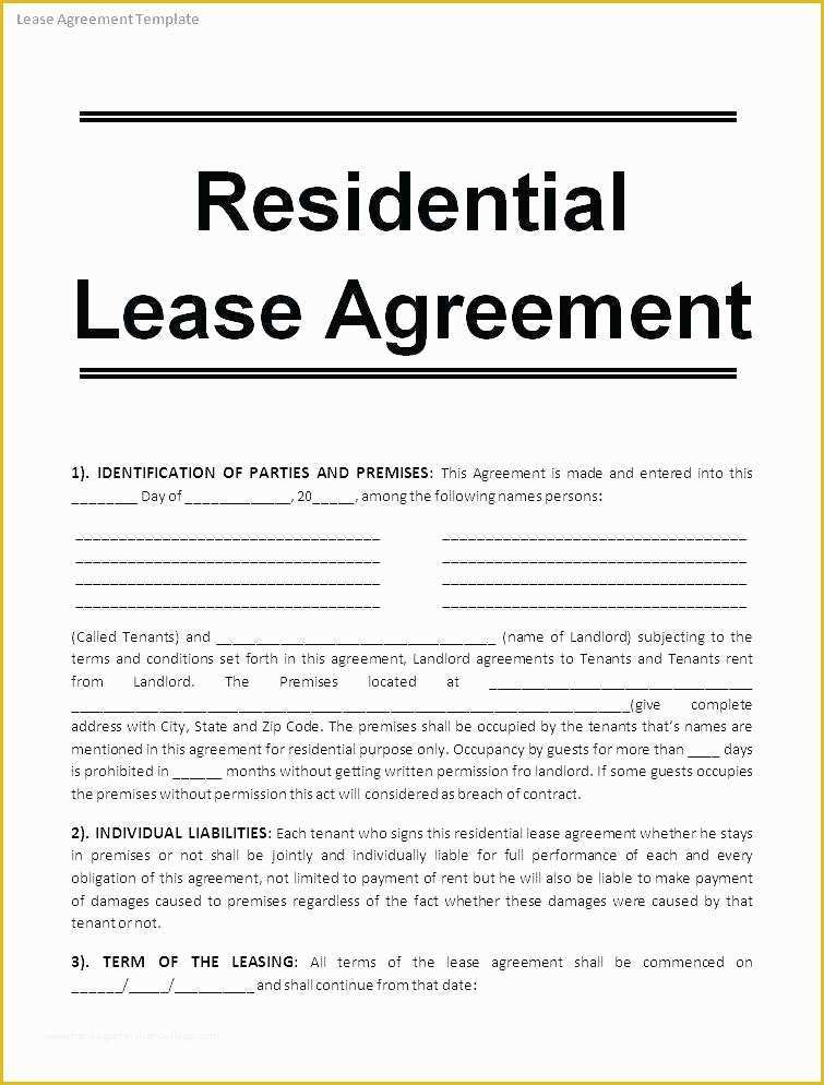 Basic Commercial Lease Agreement Template Free Of Landlord Templates Free Tenancy Agreement Sample