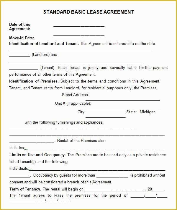 Basic Commercial Lease Agreement Template Free Of Leasing Agreement 7 Free Pdf Download