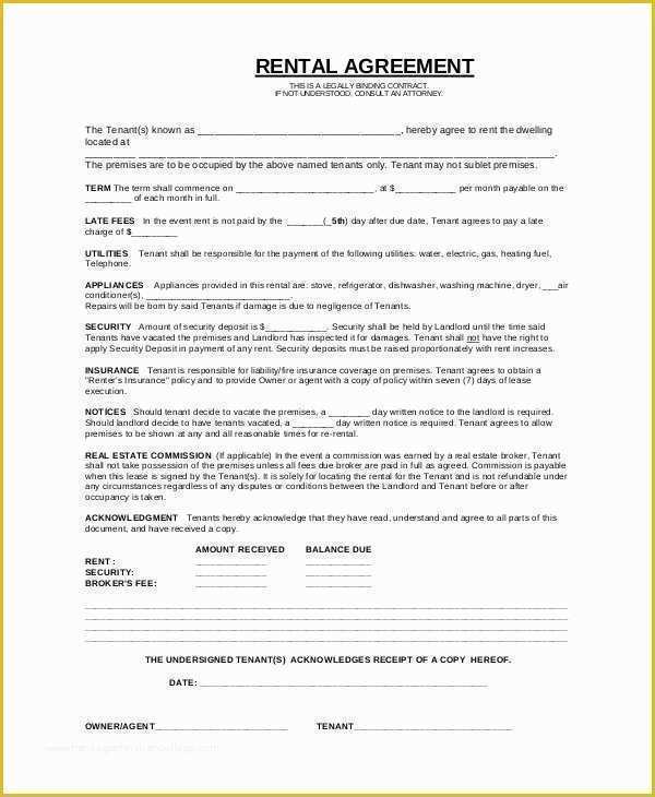 Basic Commercial Lease Agreement Template Free Of Simple Rental Agreement 33 Examples In Pdf Word