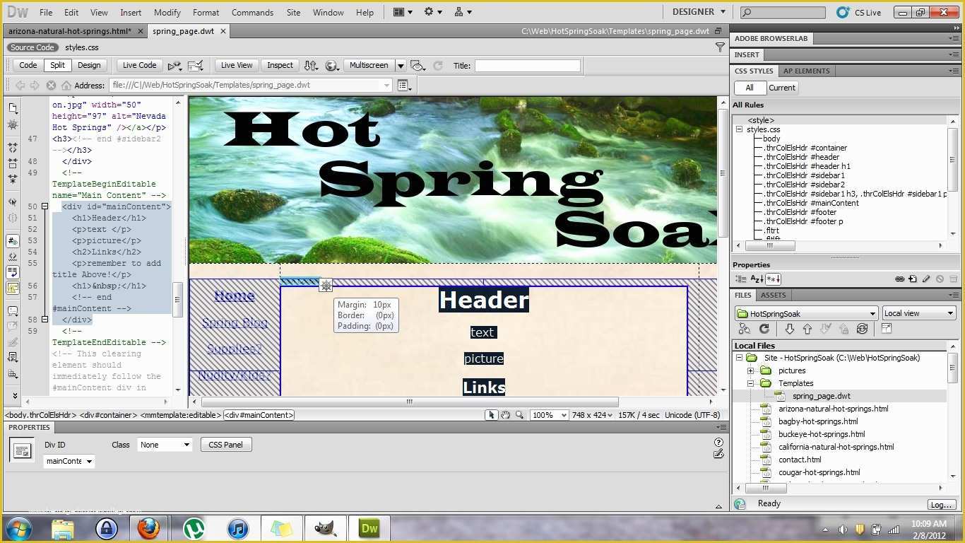 Basic Dreamweaver Templates Free Of Adventures In Blogging and Dreamweaver