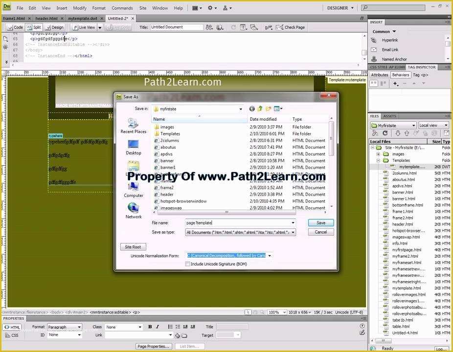 Basic Dreamweaver Templates Free Of How to Create Templates In Dreamweaver Cs4 or Cs3 8 7