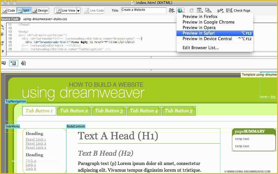 Basic Dreamweaver Templates Free Of How to Design A Homepage In Dreamweaver