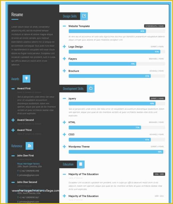 Basic HTML Website Templates Free Download Of 41 HTML5 Resume Templates Free Samples Examples format