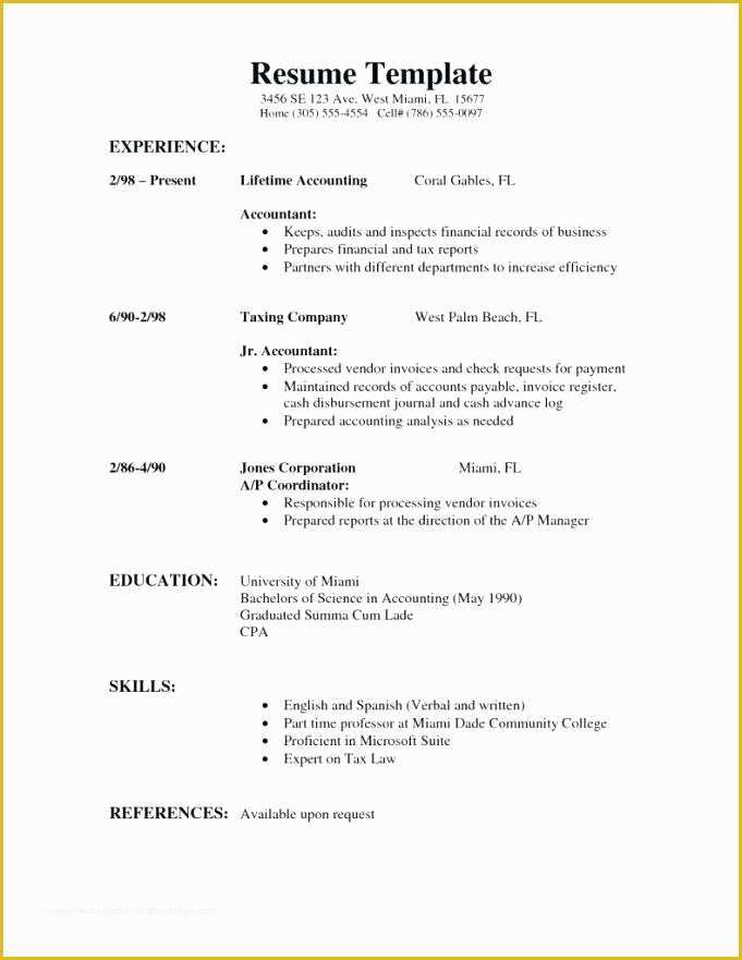 Basic Resume Template Download Free Of Basic Resume Template Download Simple Easy Resume