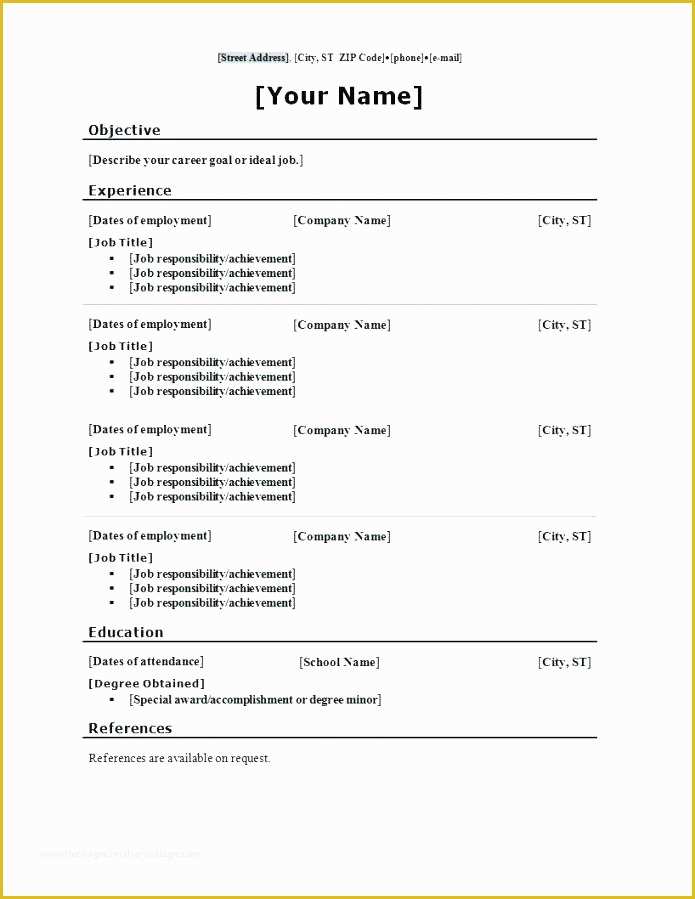 Basic Resume Template Download Free Of Basic Resume Template Word – Gyomorgyurufo