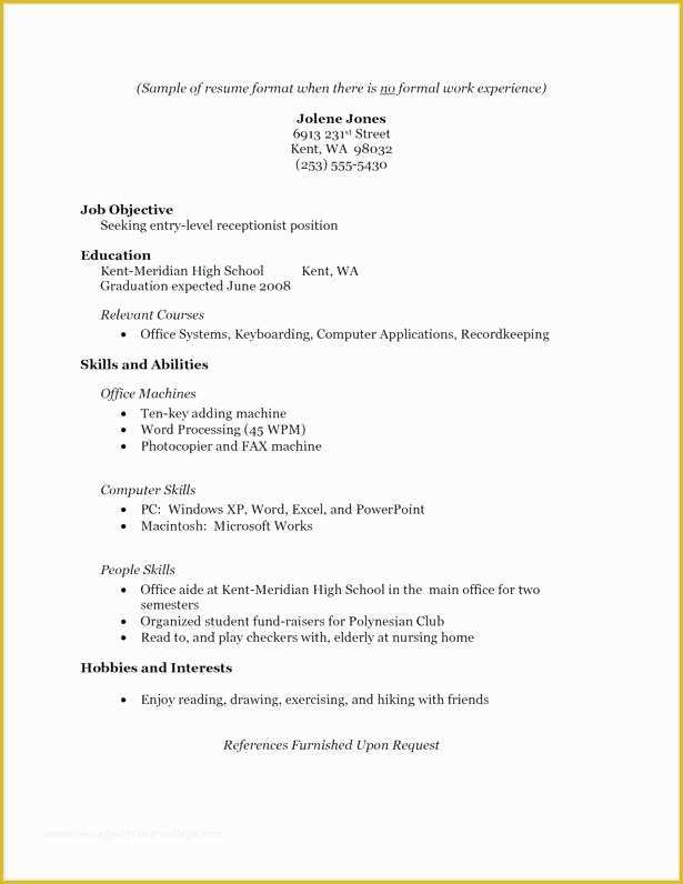 Basic Resume Template Download Free Of Easy Resume Template Free – Creero