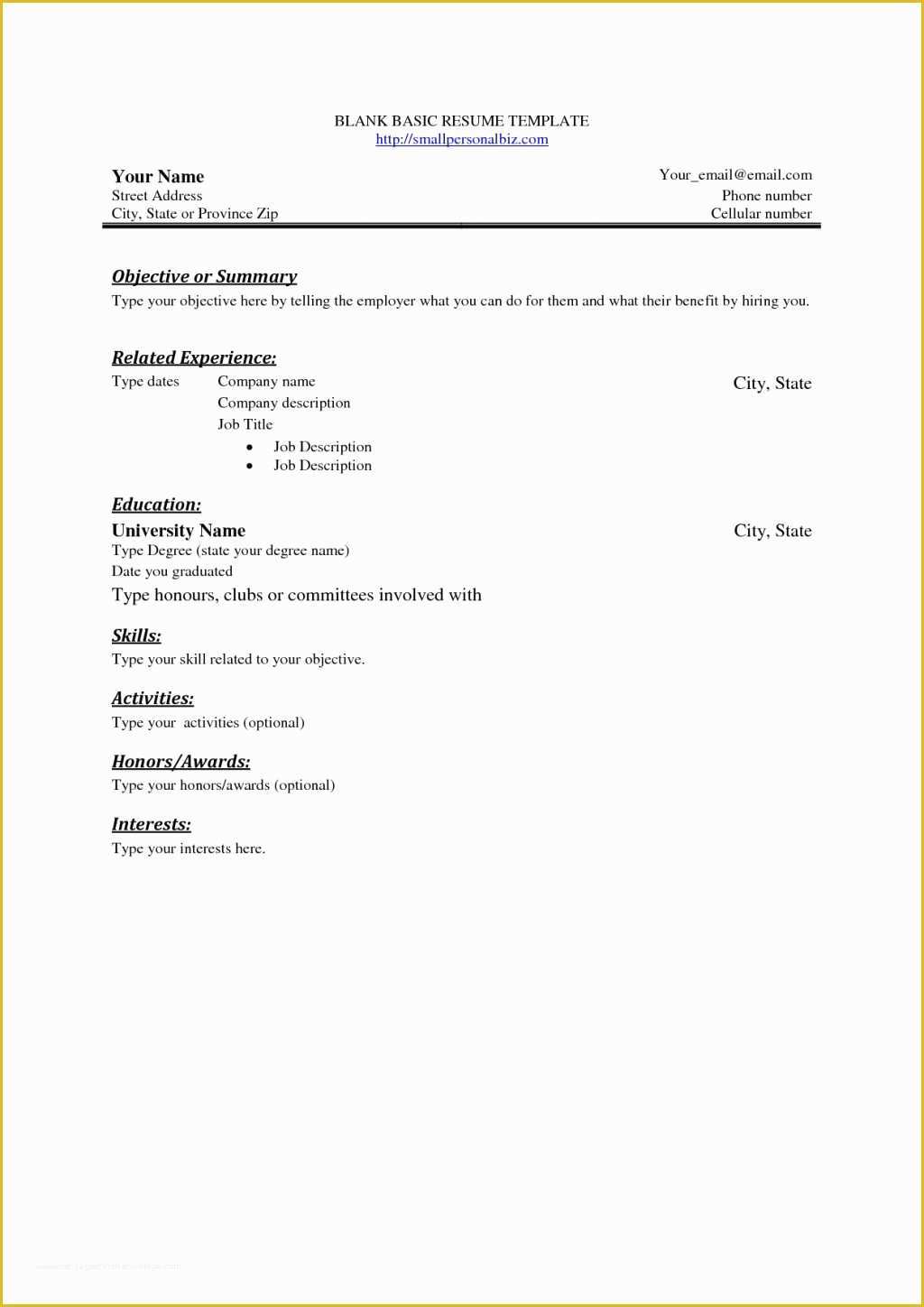 Basic Resume Template Download Free Of Free Basic Resume Template Download for Windows 10 Tag