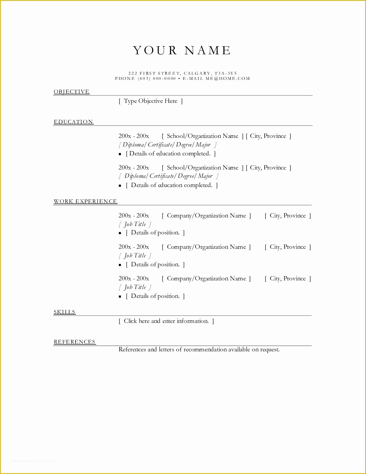 Basic Resume Template Download Free Of Sample Basic Resume