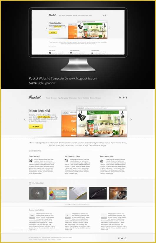 Basic Website Templates Free Download Of Pocket Website theme Template Psd