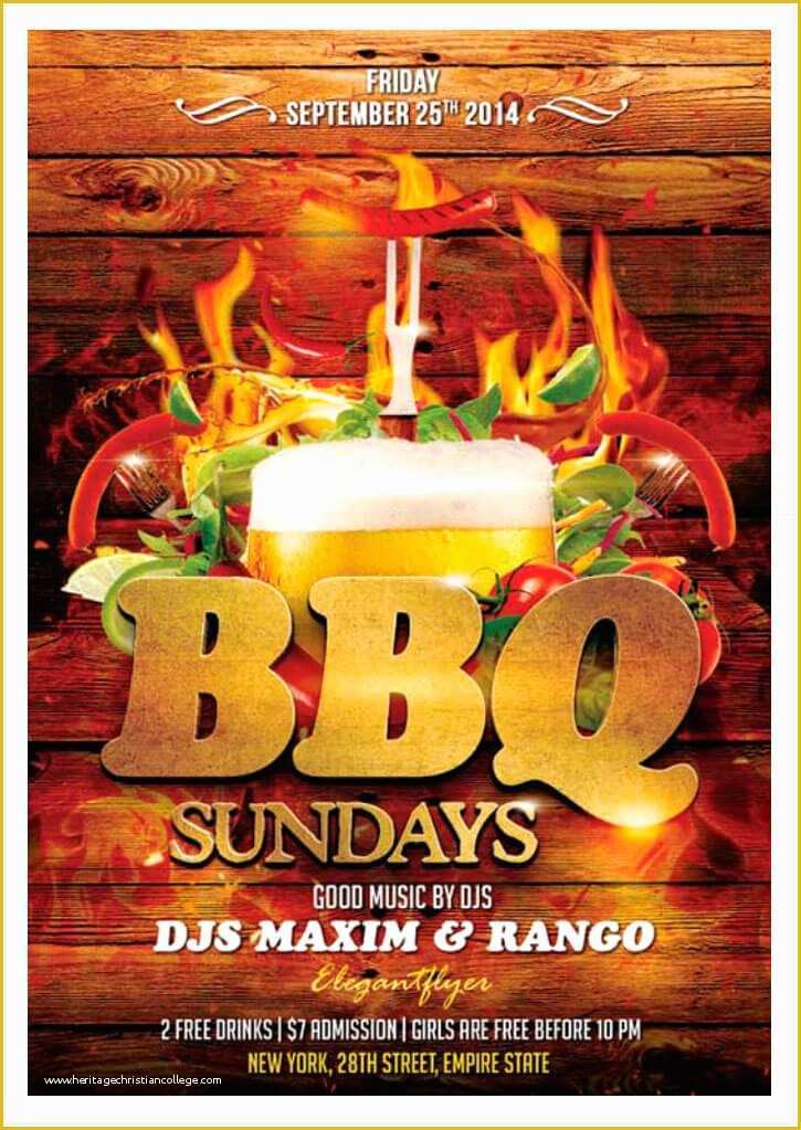 Bbq Flyer Template Free Of 15 Free Barbecue Flyer Templates In Psd Vector Ai Tech