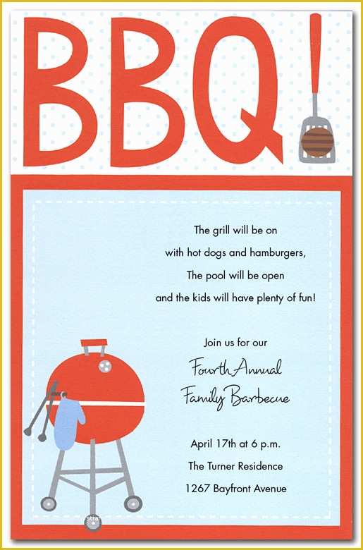 Bbq Flyer Template Free Of 17 Barbecue Invitation Templates Free Download