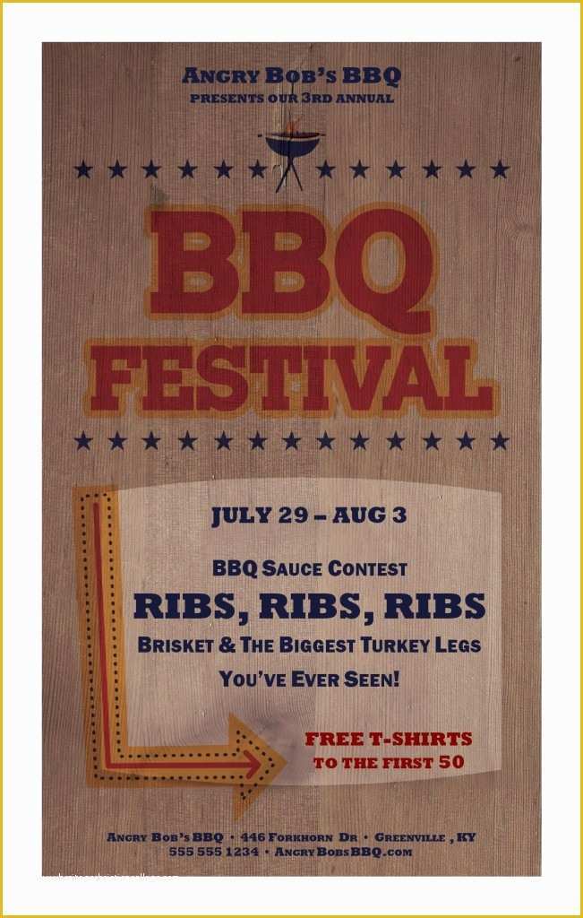 Bbq Flyer Template Free Of 20 Free Barbeque Flyer Templates Demplates