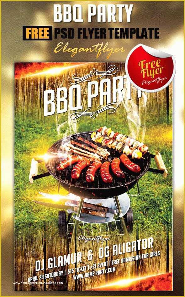 Bbq Flyer Template Free Of 20 Free Psd Barbeque Flyer Templates for the Best events