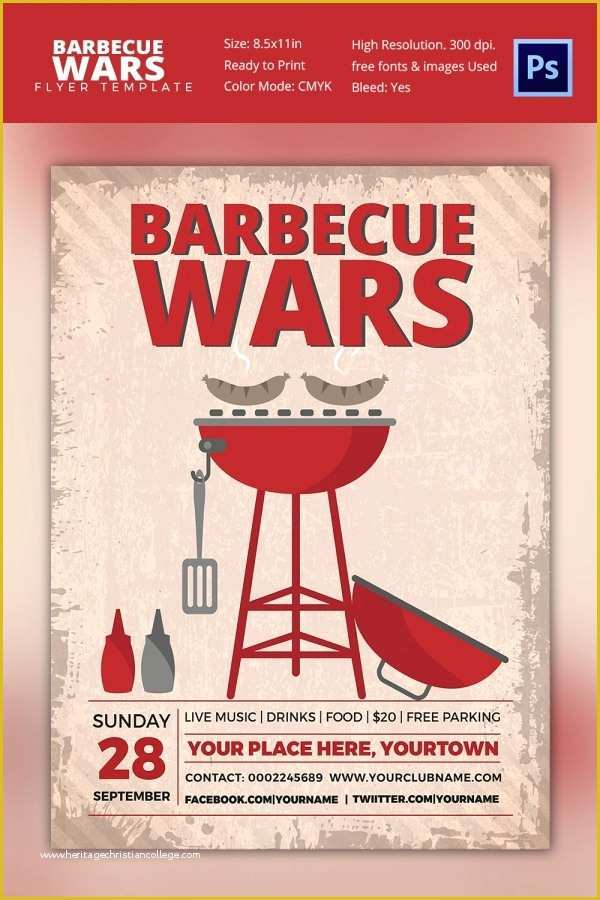 Bbq Flyer Template Free Of 25 Bbq Flyer Template Free Word Pdf Psd Eps