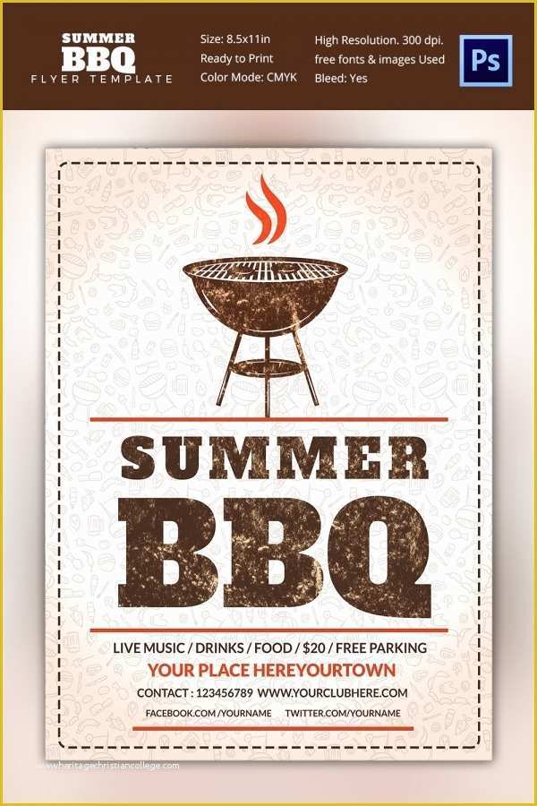 Bbq Flyer Template Free Of 25 Bbq Flyer Template Free Word Pdf Psd Eps