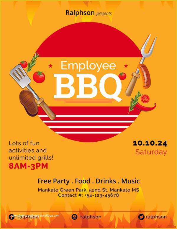 Bbq Flyer Template Free Of 25 Bbq Flyer Templates Psd Ai Word Eps Vector format