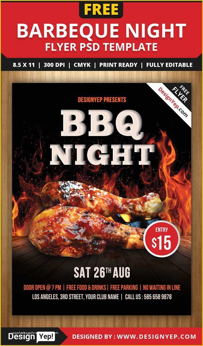 Bbq Flyer Template Free Of 30 Free Restaurant and Food Menu Flyer Templates Designyep