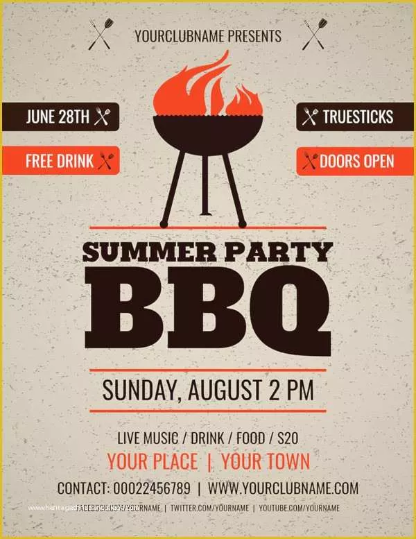 Bbq Flyer Template Free Of 48 Summer Party Flyer Templates Psd Ai Vector Eps