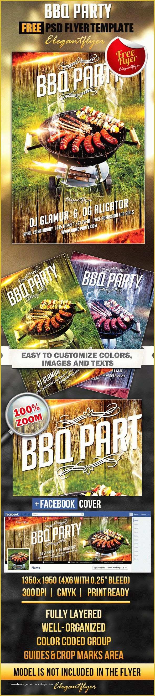 Bbq Flyer Template Free Of Bbq Party – Free Flyer Psd Template – by Elegantflyer