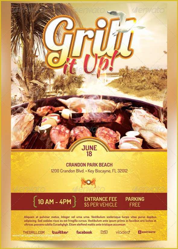 Bbq Flyer Template Free Of Best Barbecue Flyer Templates Seraphimchris Graphic