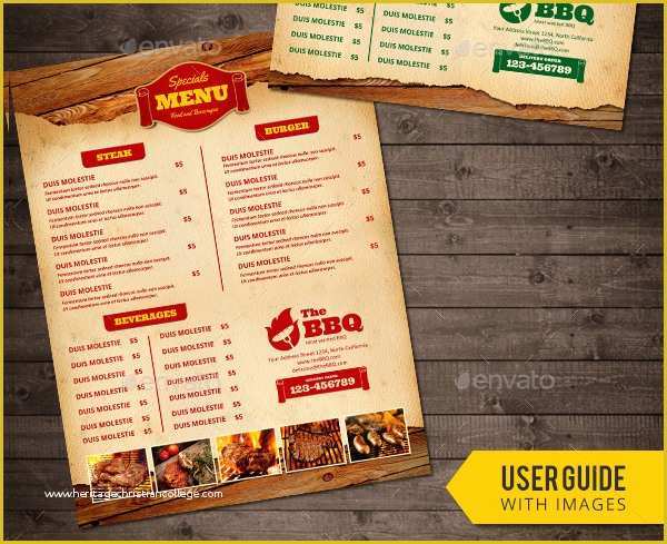 Bbq Menu Template Free Download Of 22 Printable Bbq Menu Templates Free &amp; Premium Download