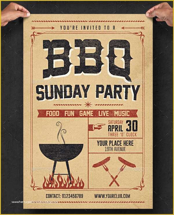 Bbq Menu Template Free Download Of 23 Bbq Invitation Templates Free & Premium Psd Vector