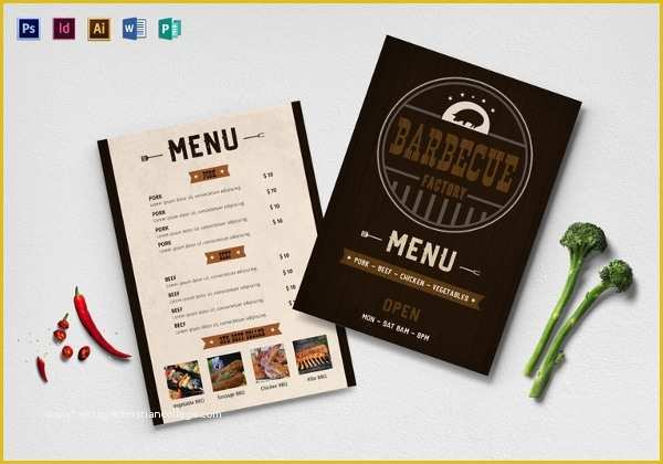 Bbq Menu Template Free Download Of 47 Menu Card Templates Ai Psd Docs Pages