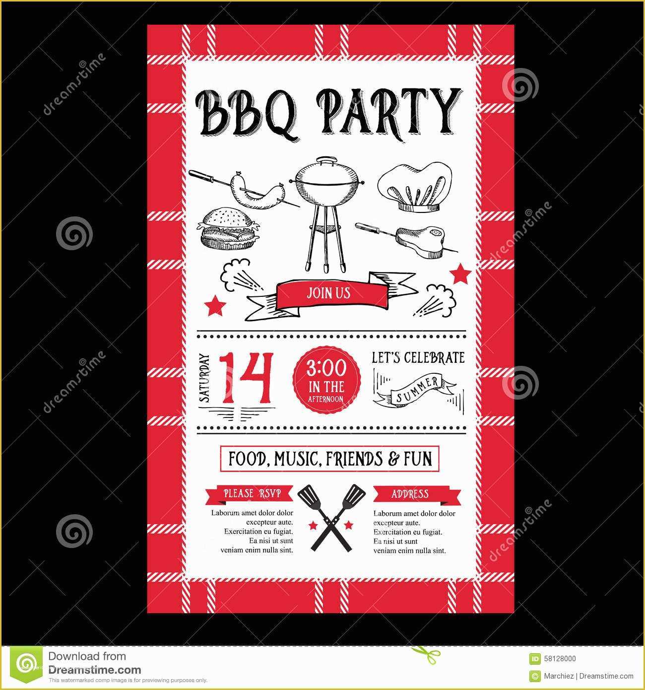 Bbq Menu Template Free Download Of Barbecue Party Invitation Bbq Template Menu Design Food